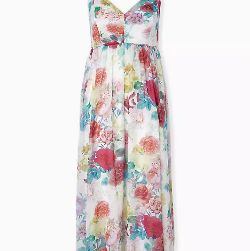 Torrid floral chiffon maxi dress